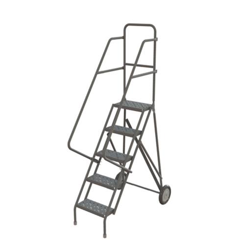 &eacute;chelles roulantes en acier, 5 marches, Largeur de la marche 16", Hauteur de la plateforme 50", Acier PB Rental Co. Ltd.
