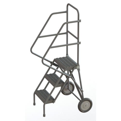 Rolling Ladder, 3 Steps, Serrated, 30" High PB Rental Co. Ltd.