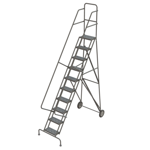 Rolling Ladder, 10 Steps, Serrated, 106" High PB Rental Co. Ltd.