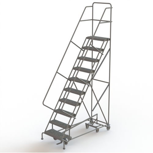&eacute;chelles roulantes multidirectionnelles, 10 marches, Largeur de la marche 24", Hauteur de la plateforme 100", Acier PB Rental Co. Ltd.