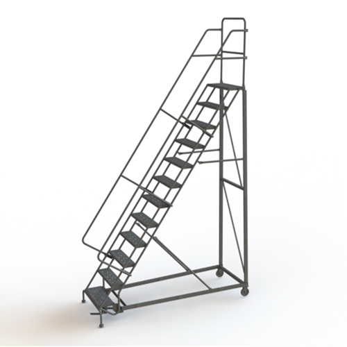 &eacute;chelles roulantes robustes, 12 marches, Largeur de la marche 24", Hauteur de la plateforme 120", Acier PB Rental Co. Ltd.