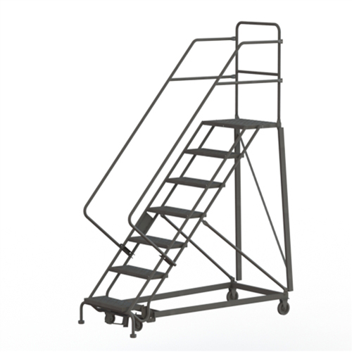 Heavy Duty Safety Slope Ladder, 7 Steps, Serrated, 50° Incline, 70" High PB Rental Co. Ltd.