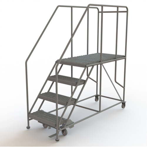Plateforme de travail mobile, Acier, 4 Marches, 40" ha, 47" p, 24" Marche, Stri&eacute; PB Rental Co. Ltd.