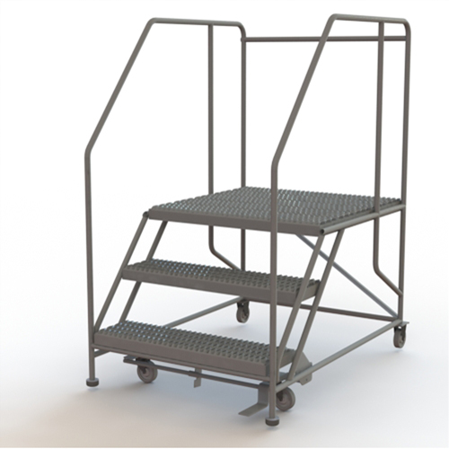 Plateforme de travail mobile, Acier, 3 Marches, 30" ha, 36" p, 36" Marche, Stri&eacute; PB Rental Co. Ltd.
