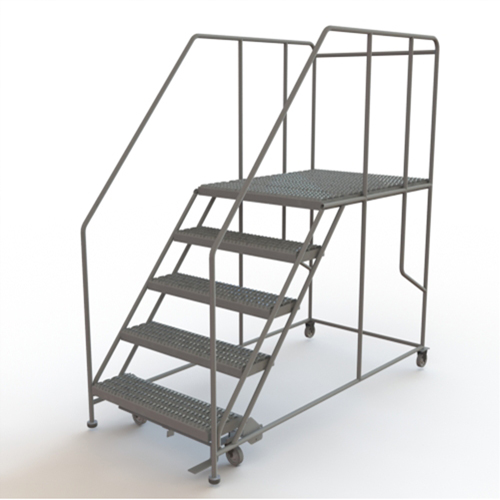 Plateforme de travail mobile, Acier, 5 Marches, 50" ha, 48" p, 36" Marche, Stri&eacute; PB Rental Co. Ltd.
