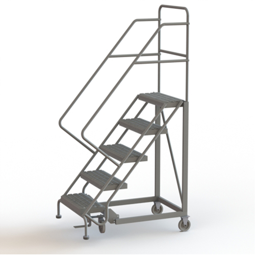 Safety Slope Rolling Ladder, 5 Steps, Serrated, 50° Incline, 50" High PB Rental Co. Ltd.