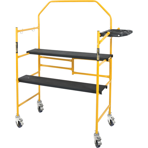 Jobsite Series 4' Safety Rail & Tool Shelf Scaffold Kit, Steel Frame, 49-1/2" D x 57-3/4" H PB Rental Co. Ltd.