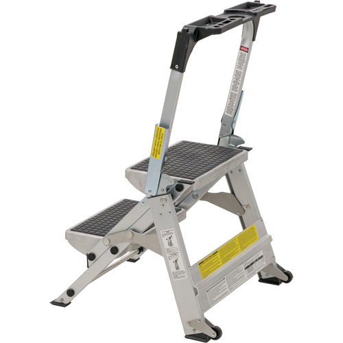 &eacute;chelle escabeau avec roues pivotantes, 2 marches, 23" x 21" x Hauteur 34,50" PB Rental Co. Ltd.
