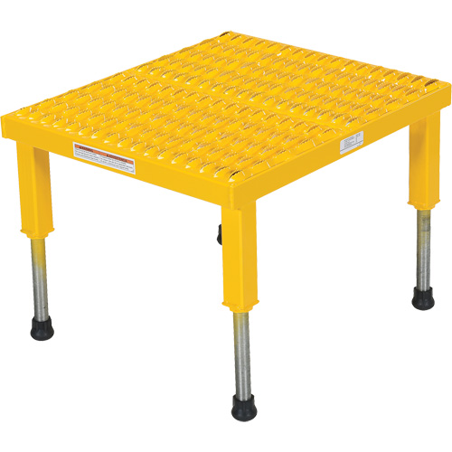 Plate-forme ajustable Step-Mate, 1 marche(s), 23-1/2" la x 19-9/16" lo x 16-1/2" h, Capacit&eacute; 500 lb PB Rental Co. Ltd.
