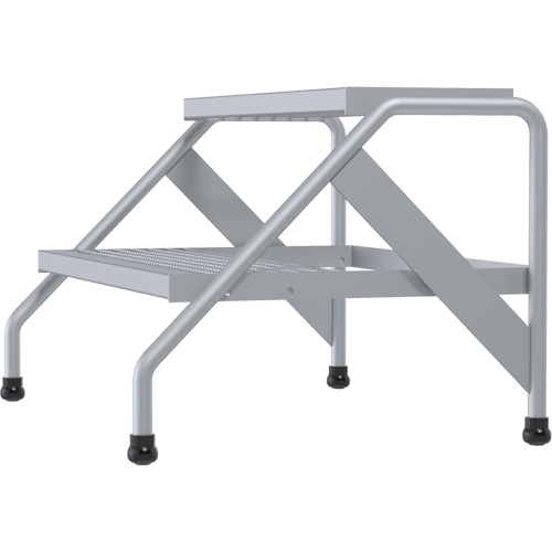 Escabeau en aluminium, 2 marche(s), 32-13/16" la x 24-9/16" lo x 20" h, Capacit&eacute; 500 lb PB Rental Co. Ltd.