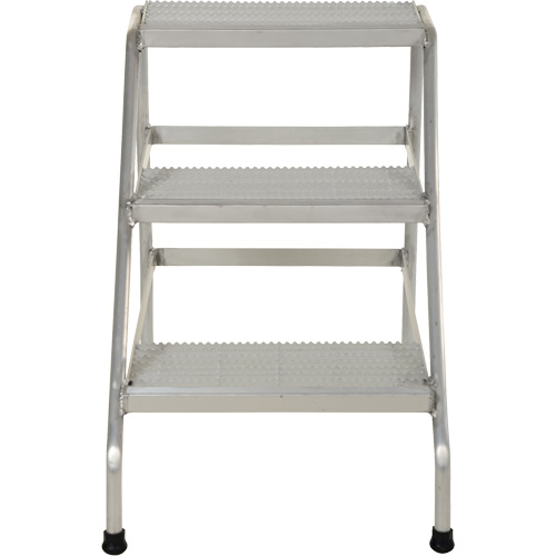 Escabeau en aluminium, 3 marche(s), 22-13/16" la x 34-9/16" lo x 30" h, Capacit&eacute; 500 lb PB Rental Co. Ltd.