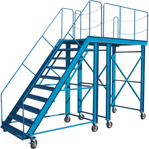 Snow Ladder, Steel, 10 Steps, 99" H, 85-1/2" D, 48" Step, Serrated PB Rental Co. Ltd.