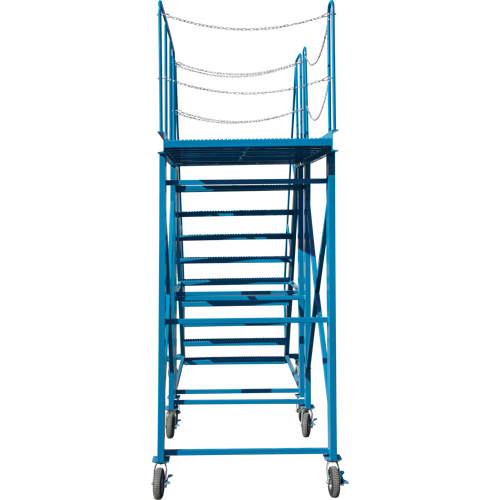 Snow Ladder, Steel, 10 Steps, 99" H, 85-1/2" D, 48" Step, Serrated PB Rental Co. Ltd.