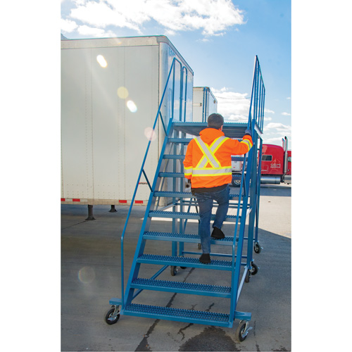 Snow Ladder, Steel, 10 Steps, 99" H, 85-1/2" D, 48" Step, Serrated PB Rental Co. Ltd.