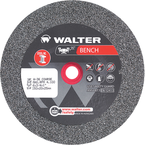Meules pour rectifieuses d'&eacute;tabli, 6" x 3/4", Arbre de 1", 1 PB Rental Co. Ltd.