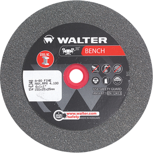 Meules pour rectifieuses d'&eacute;tabli, 6" x 1", Arbre de 1", 1 PB Rental Co. Ltd.