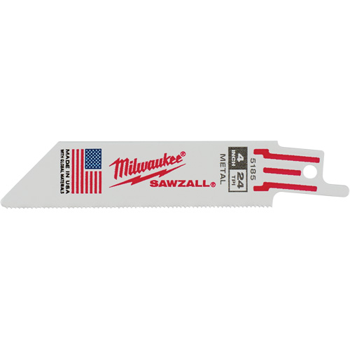 Sawzall&reg; Reciprocating Saw Blades, Bi-Metal, 24 TPI, 4" L x 3/4" W PB Rental Co. Ltd.
