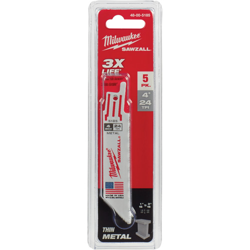 Sawzall&reg; Reciprocating Saw Blades, Bi-Metal, 24 TPI, 4" L x 3/4" W PB Rental Co. Ltd.