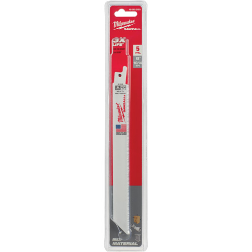 Sawzall&reg; Reciprocating Saw Blade, Bi-Metal, 10-14 TPI, 8" L x 5/8" W PB Rental Co. Ltd.