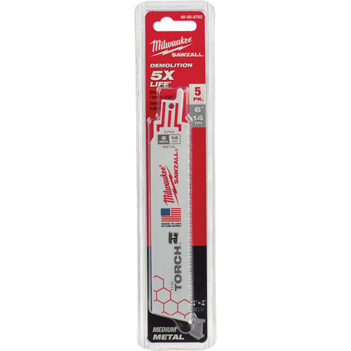 Lames The Torch Sawzall, Bim&eacute;tal, 14 Dents par pouce, 6" lo x 1" la PB Rental Co. Ltd.