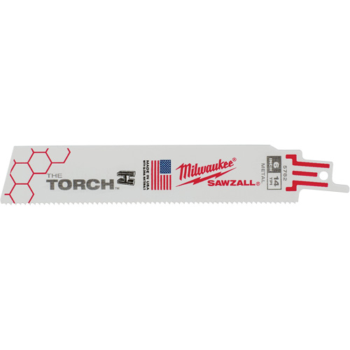 Lames The Torch Sawzall, Bim&eacute;tal, 14 Dents par pouce, 6" lo x 1" la PB Rental Co. Ltd.