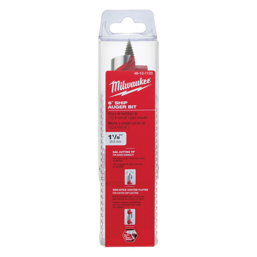 Longue m&egrave;che h&eacute;licoidale pour perceuse, Diam&egrave;tre de 1-1/8", Cannelure 3", Tige 7/16" hexagonal PB Rental Co. Ltd.
