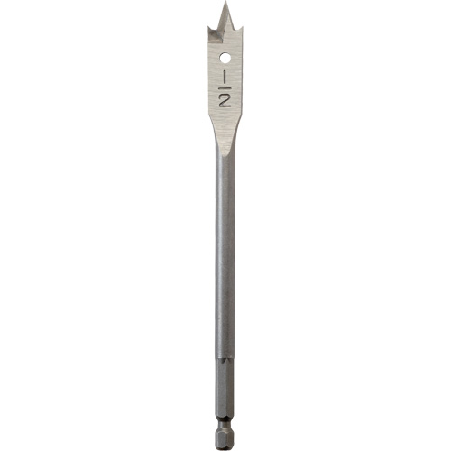 Flat Boring Bit, 1/2" Diameter, 1/4" Hex Shank, 6" Length PB Rental Co. Ltd.