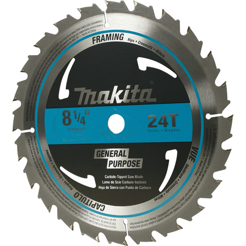 Carbide-Tipped Circular Framing Saw Blade, 8-1/4", 24 Teeth, Wood Use PB Rental Co. Ltd.