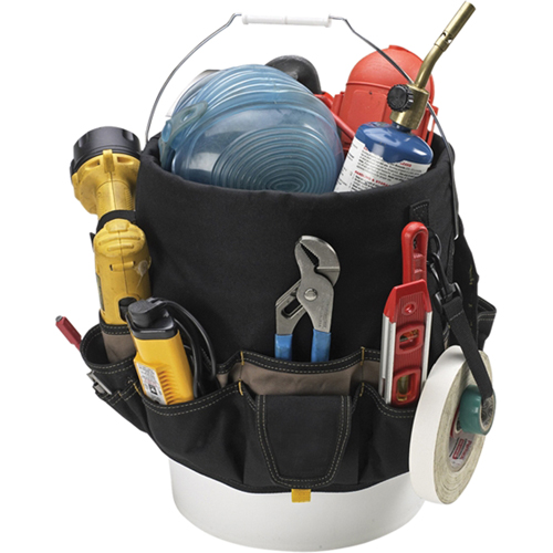 Sacs Bucket Buddy &agrave; 48 pochettes, 6" lo x 11" la x 12" h, Polyester, Noir PB Rental Co. Ltd.