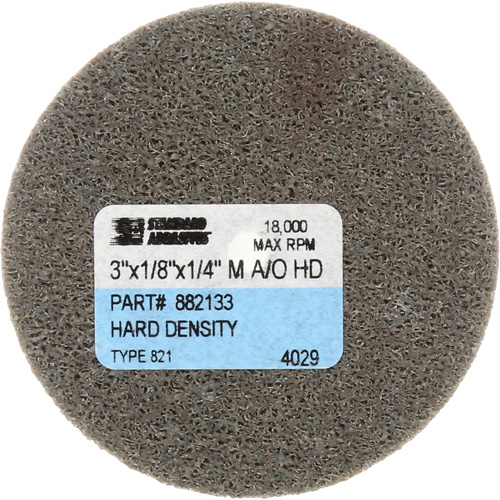 Disque unitaris&eacute; Standard Abrasives, 3" x 1/4", Arbre de 1/4", Grain de Fin, Oxyde d'aluminium PB Rental Co. Ltd.