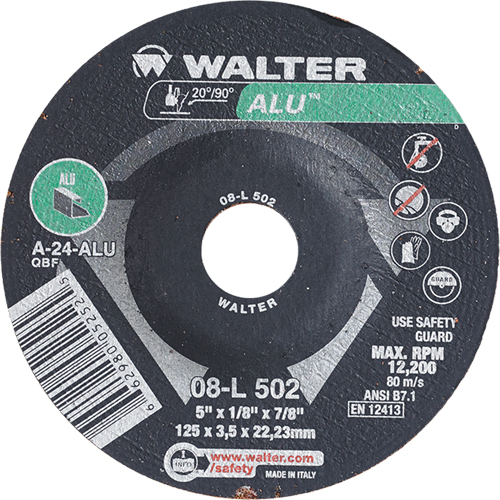 Depressed Centre Grinding Wheels - Aluminium Type 27, 5" x 1/8", 7/8" Arbor, Type 27 PB Rental Co. Ltd.