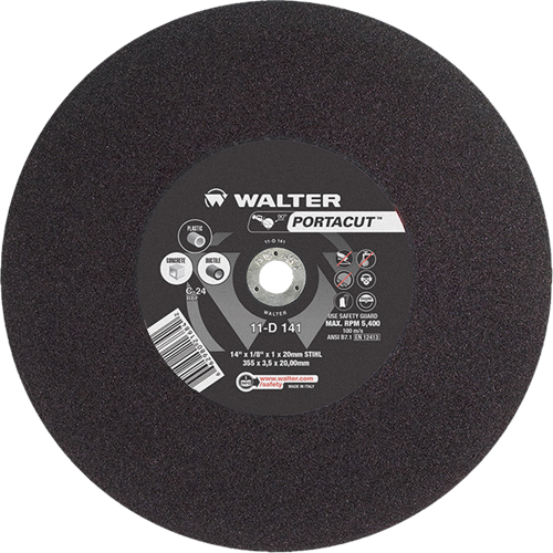 Portacut High Speed Cut-Off Wheel, 14" x 1/8", 3/4" Arbor, Type 1, Silicon Carbide, 5400 RPM PB Rental Co. Ltd.