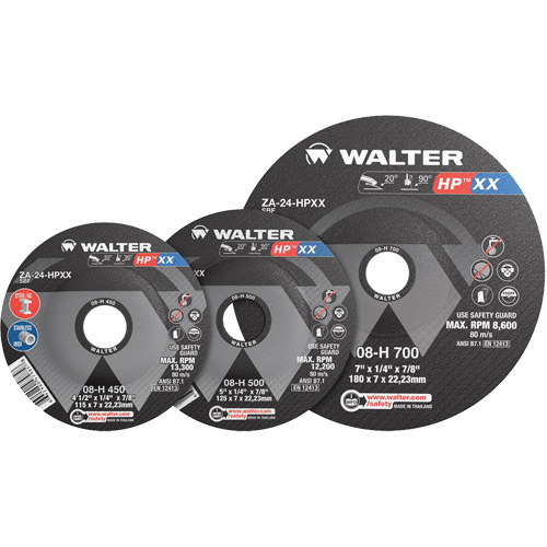 Meule HP XX, 4-1/2" x 1/4", Arbre 7/8", Type 27S PB Rental Co. Ltd.