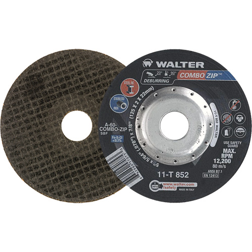 Right Angle Grinder Reinforced Cut-Off Wheels - Combo Zip, 5" x 5/64", 7/8" Arbor, Type 27 PB Rental Co. Ltd.