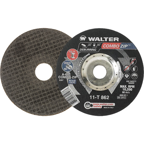 Right Angle Grinder Reinforced Cut-Off Wheels - Combo Zip, 6" x 5/64", 7/8" Arbor, Type 27 PB Rental Co. Ltd.