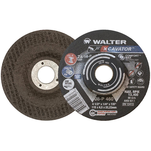 XCAVATOR Grinding Wheel, 4-1/2" x 1/4", 7/8" Arbor, Zirconium, Type 27 PB Rental Co. Ltd.