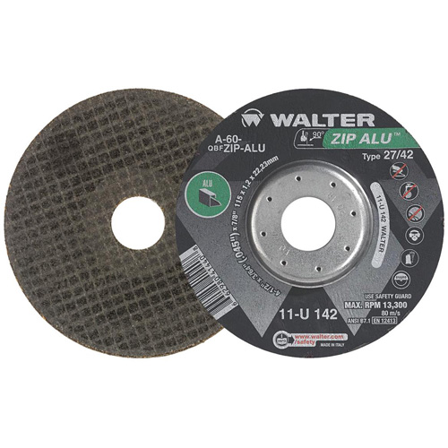 Zip Alu Cut-Off Wheel, 5" x 3/64", 7/8" Arbor, Type 27, Aluminum Oxide, 12200 RPM PB Rental Co. Ltd.