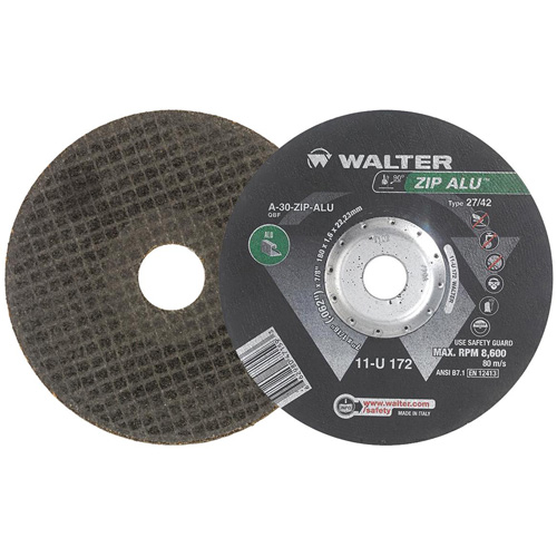 Zip Alu Cut-Off Wheel, 7" x 1/16", 7/8" Arbor, Type 27, Aluminum Oxide, 8600 RPM PB Rental Co. Ltd.