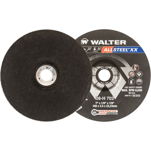 Allsteel XX Depressed Centre Grinding Wheels, 7" x 1/8", 7/8" Arbor, Type 27 PB Rental Co. Ltd.
