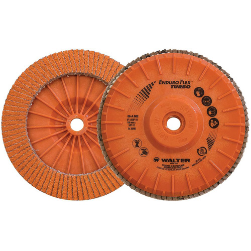 Enduro-Flex Turbo Flap Disc, 6" x 5/8"-11, Type 27S, 36/60 Grit, Ceramic PB Rental Co. Ltd.