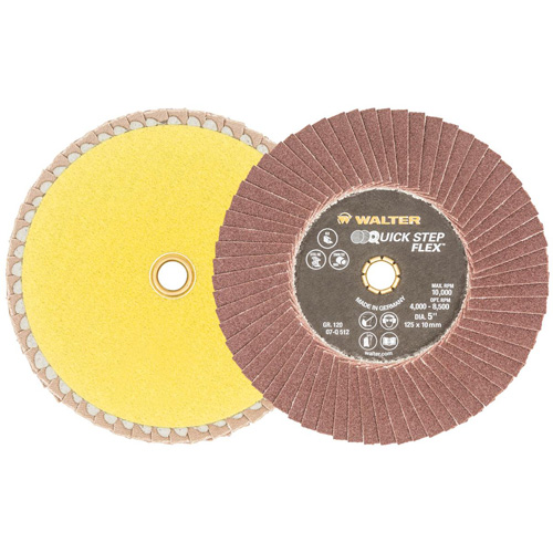 Disque &agrave; lamelles QUICK-STEP FLEX, 5" x Type 29, Grain 120, Oxyde d'aluminium PB Rental Co. Ltd.