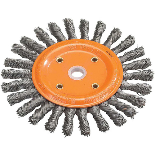 Knot-Twisted Wire Bench Wheel, 6" Dia., 0.0118" Fill, 5/8" Arbor, Steel PB Rental Co. Ltd.