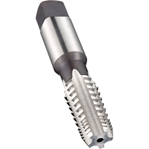 Taraud machine &agrave; denture altern&eacute;e pour tuyau, 1/8"-27, 5 cannelures, 70 mm lo, Conique, Acier rapide PB Rental Co. Ltd.