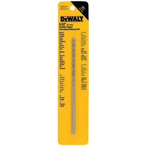 4-Flute Hammer Drill Bit, 5/32", 3-Flat Shank, Carbide PB Rental Co. Ltd.