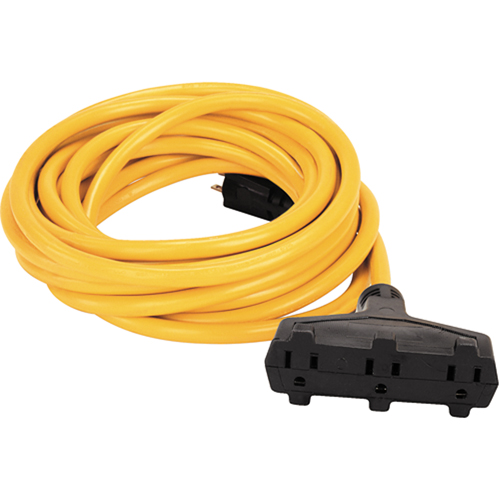 Cordon rallonge en vinyle, Ext&eacute;rieur, SJTW, AWG 14/3, 15 A, 3 prise(s), 50' PB Rental Co. Ltd.