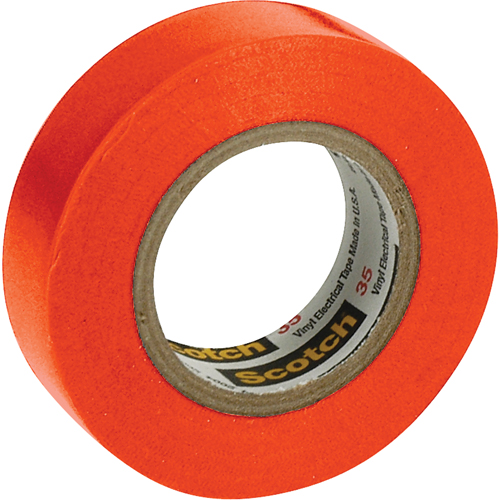 Rubans en vinyle pour codage en couleurs 35 Scotch, 12,7 mm (1/2") x 20,1 m (66'), Orange, 7 mils PB Rental Co. Ltd.