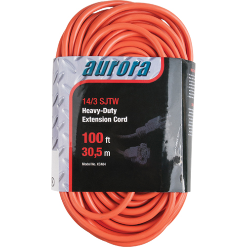 Vinyl Extension Cord, Outdoor, SJTW, 14/3 AWG, 13 A, 100' PB Rental Co. Ltd.
