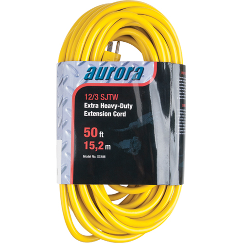 Vinyl Extension Cord, Outdoor, SJTW, 12/3 AWG, 15 A, 50' PB Rental Co. Ltd.