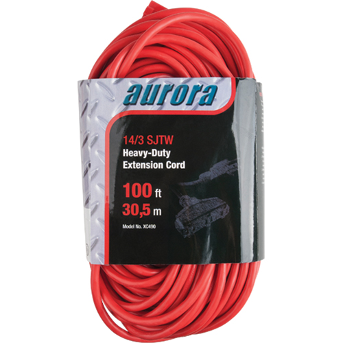 Vinyl Extension Cord, Outdoor, SJTW, 14/3 AWG, 13 A, 3 Outlet(s), 100' PB Rental Co. Ltd.