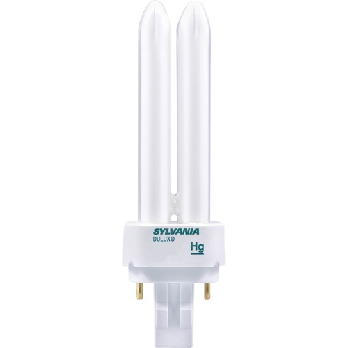 Lampe fluorescente compacte &agrave; tube double Dulux D pr&eacute;chauff&eacute;e, D (T4), 26 W, 4100 K, Base G24Q-3, 10 000 h PB Rental Co. Ltd.